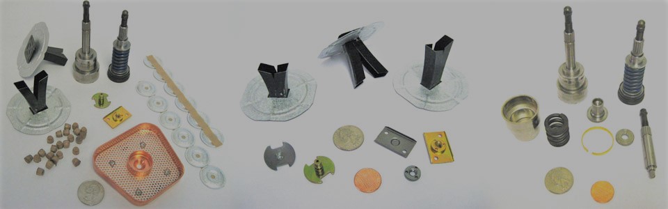 An Array of Parts Created by Metallon with Precision Metal Stamping